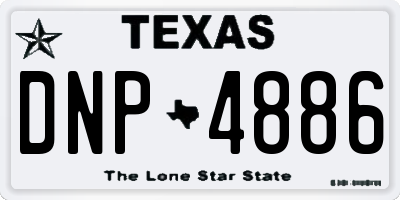 TX license plate DNP4886