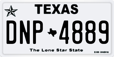 TX license plate DNP4889