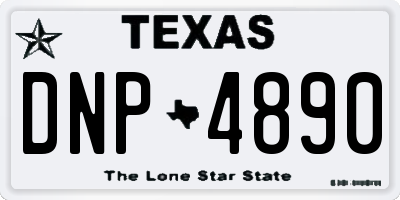 TX license plate DNP4890