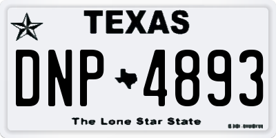 TX license plate DNP4893