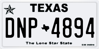 TX license plate DNP4894