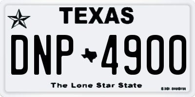 TX license plate DNP4900