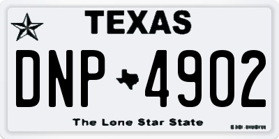 TX license plate DNP4902