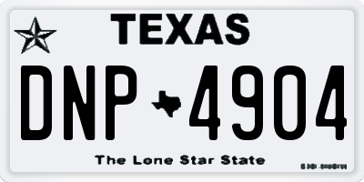 TX license plate DNP4904
