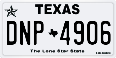 TX license plate DNP4906