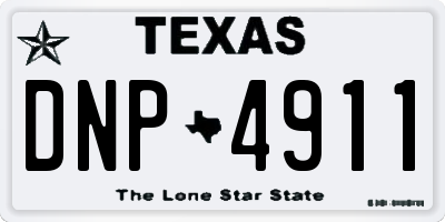 TX license plate DNP4911