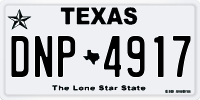 TX license plate DNP4917