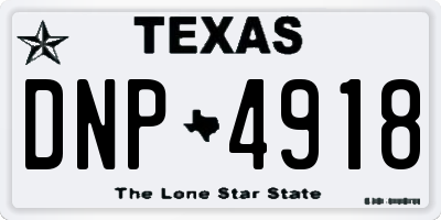 TX license plate DNP4918
