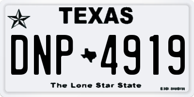 TX license plate DNP4919
