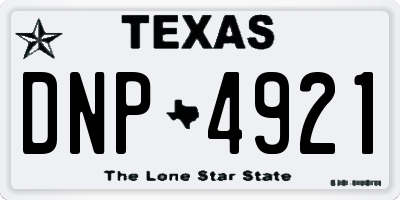 TX license plate DNP4921