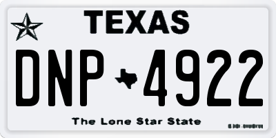 TX license plate DNP4922