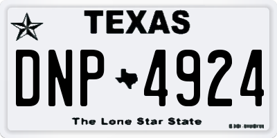 TX license plate DNP4924