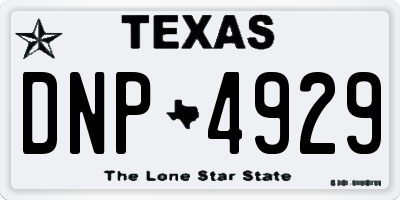 TX license plate DNP4929