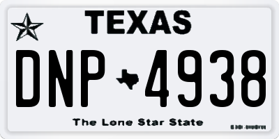 TX license plate DNP4938