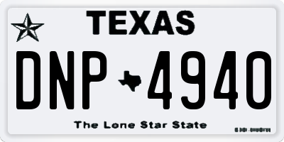 TX license plate DNP4940