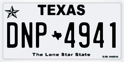 TX license plate DNP4941