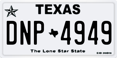 TX license plate DNP4949