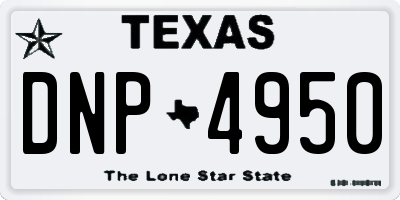 TX license plate DNP4950