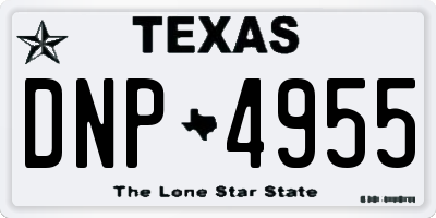 TX license plate DNP4955