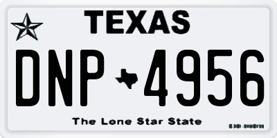 TX license plate DNP4956