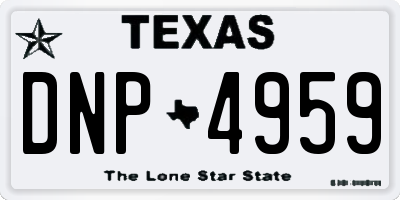 TX license plate DNP4959