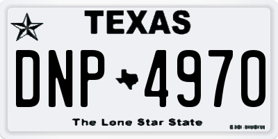 TX license plate DNP4970