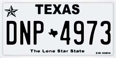 TX license plate DNP4973