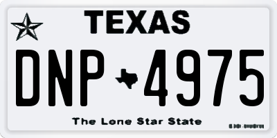TX license plate DNP4975