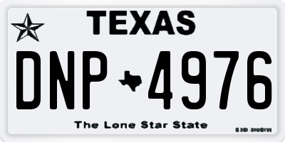 TX license plate DNP4976