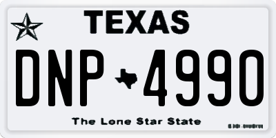 TX license plate DNP4990