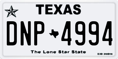 TX license plate DNP4994