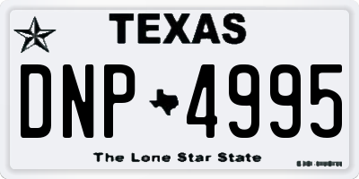 TX license plate DNP4995