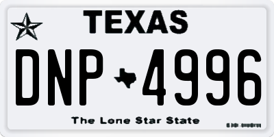 TX license plate DNP4996
