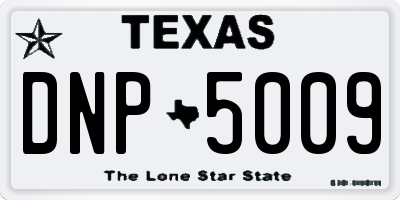 TX license plate DNP5009