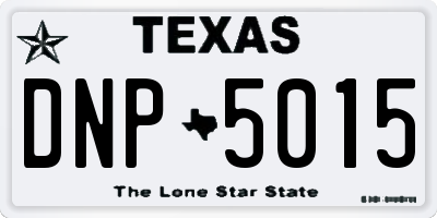 TX license plate DNP5015