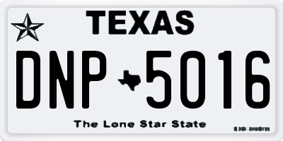 TX license plate DNP5016