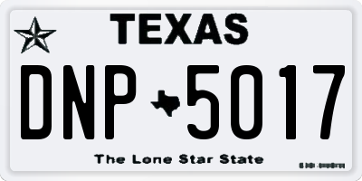 TX license plate DNP5017