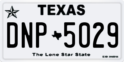 TX license plate DNP5029