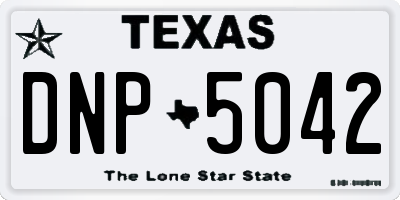 TX license plate DNP5042