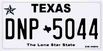 TX license plate DNP5044