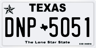 TX license plate DNP5051