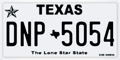 TX license plate DNP5054