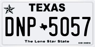 TX license plate DNP5057