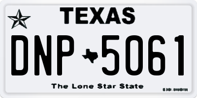TX license plate DNP5061