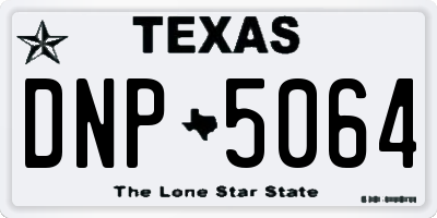 TX license plate DNP5064
