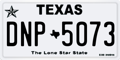 TX license plate DNP5073