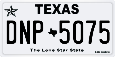 TX license plate DNP5075