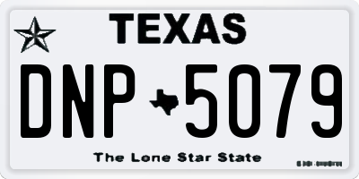 TX license plate DNP5079