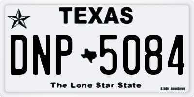 TX license plate DNP5084