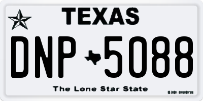 TX license plate DNP5088